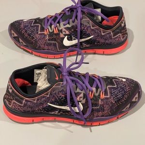 Nike Free Run 5.0 Womens 8.5 Purple/orange/black